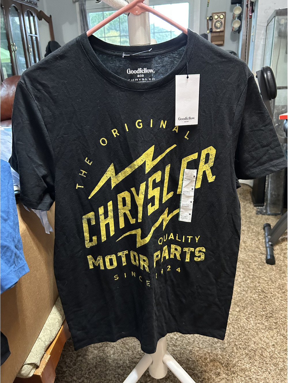 Goodfellow & Co Chrysler Motor Parts Black Graphic T-Shirt Medium